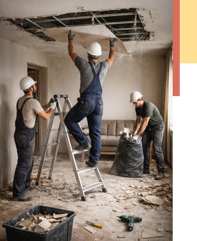 Демонтаж гипсокартонного потолка в Череповце от 429 руб. за м2 — ОТДЕЛОЧНИК-Чрп