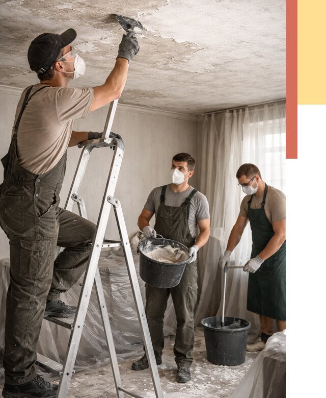 Удаление побелки с потолка в Череповце от 2555 руб. быстро и недорого | ОТДЕЛОЧНИК-Чрп