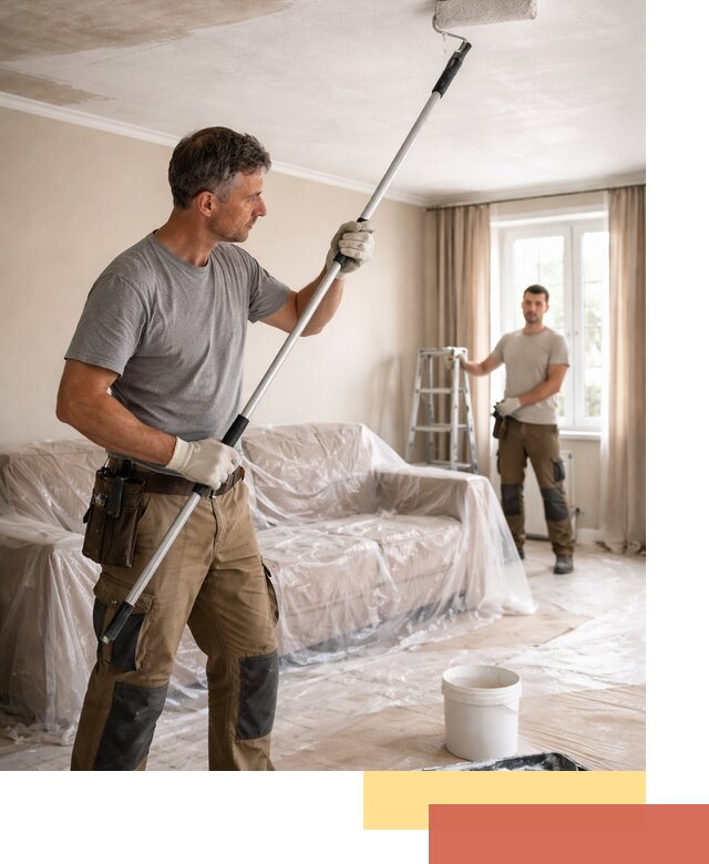 Грунтовка потолка в Череповце — подготовка под покраску и отделку