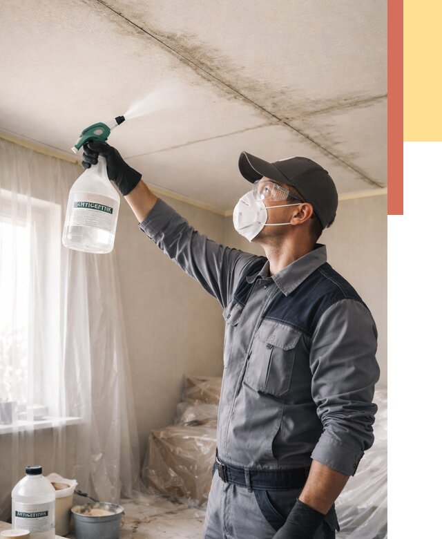 Антисептическая обработка потолка в Череповце от 2555 руб. | ОТДЕЛОЧНИК-Чрп