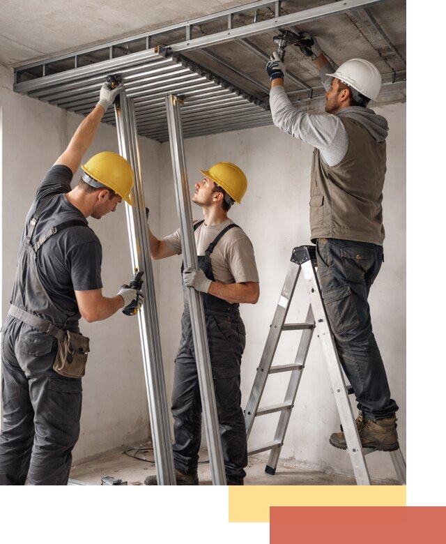 Монтаж реечного потолка под ключ в Череповце