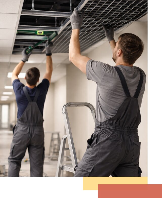 Монтаж потолка Грильято в Череповце: установка под ключ качественно