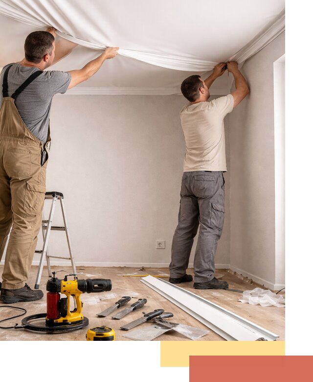 Монтаж ПВХ натяжного потолка в Череповце качественно и быстро