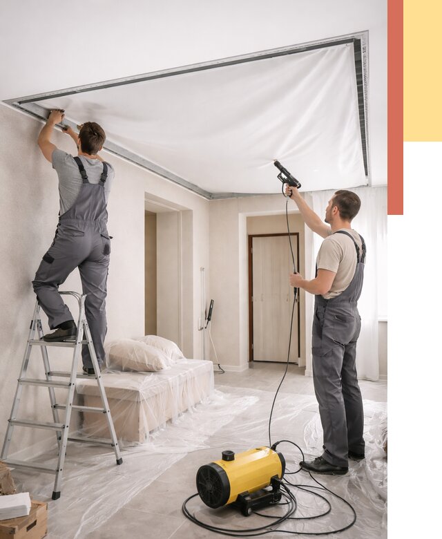 Монтаж натяжного потолка в прихожей в Череповце от 2709 руб. под ключ | ОТДЕЛОЧНИК-Чрп