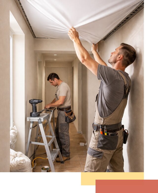 Монтаж натяжного потолка в прихожей в Череповце