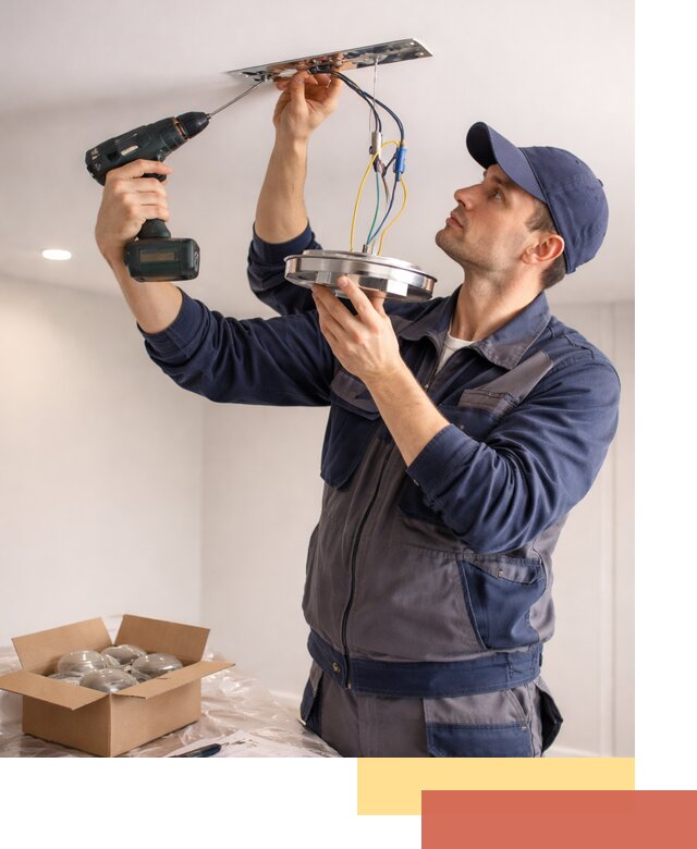 Установка люстры в натяжной потолок в Череповце