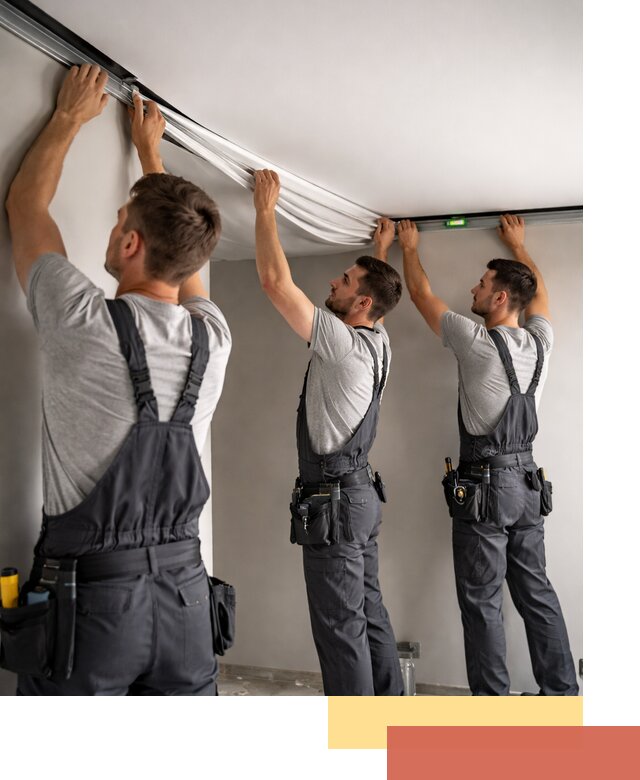 Теневые натяжные потолки в Череповце: монтаж и отделка быстро и качественно