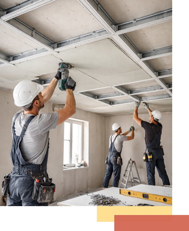 Кессонный потолок из гипсокартона под ключ в Череповце