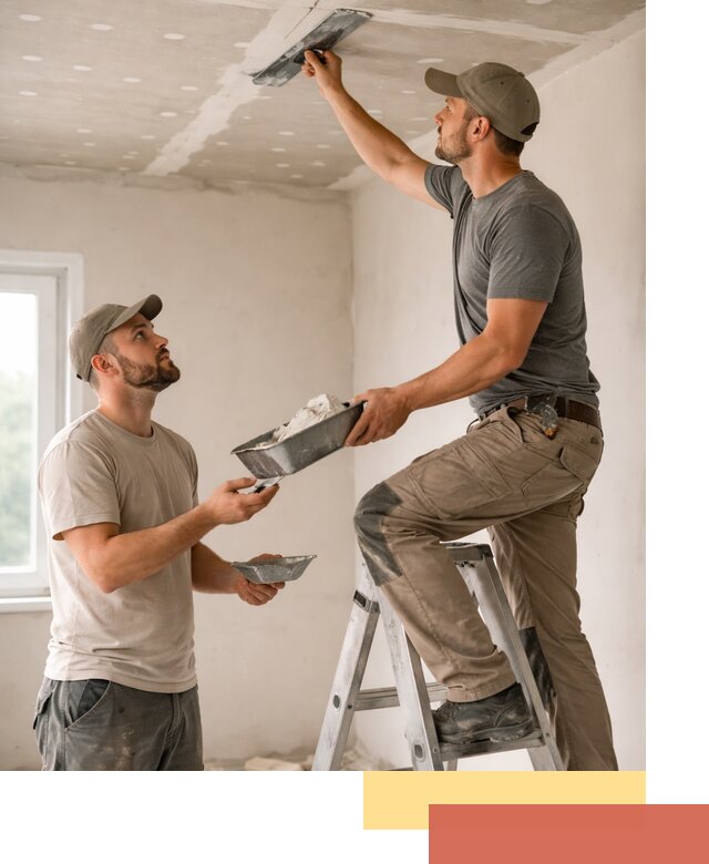 Шпаклевка потолка из гипсокартона в Череповце качественно и быстро