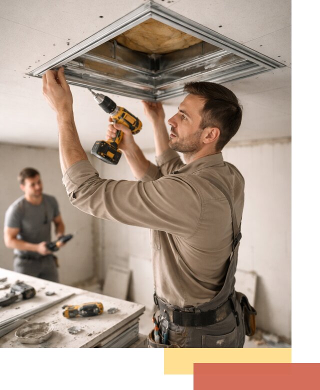 Монтаж люка в потолок из ГКЛ в Череповце