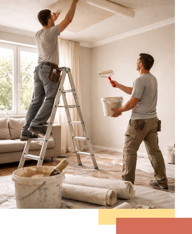 Поклейка обоев на потолок в Череповце — качественно и быстро