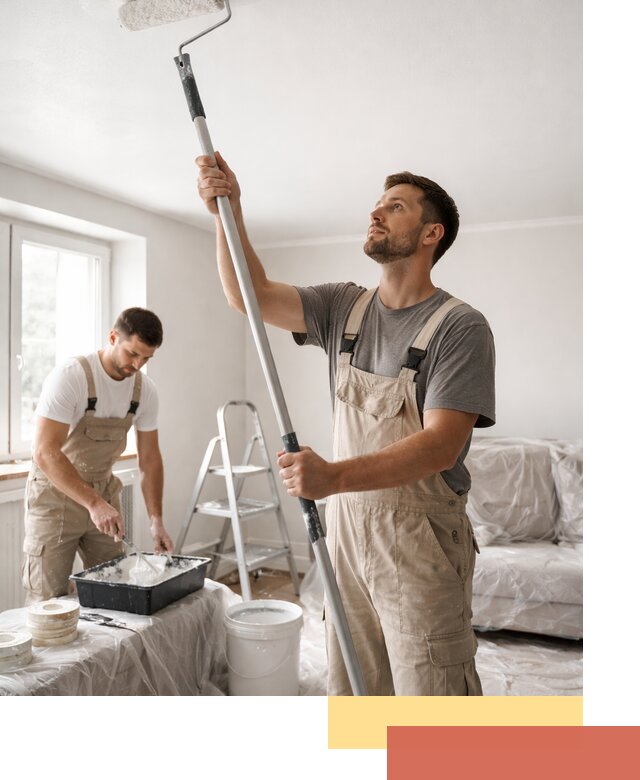 Покраска потолка водоэмульсионной краской в Череповце