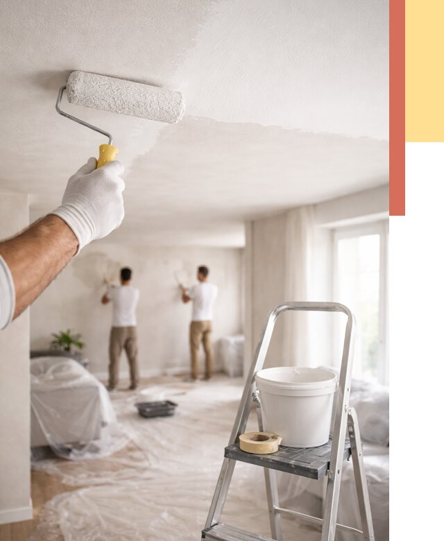 Покраска потолка акриловой краской в Череповце от 2555 руб. | ОТДЕЛОЧНИК-Чрп