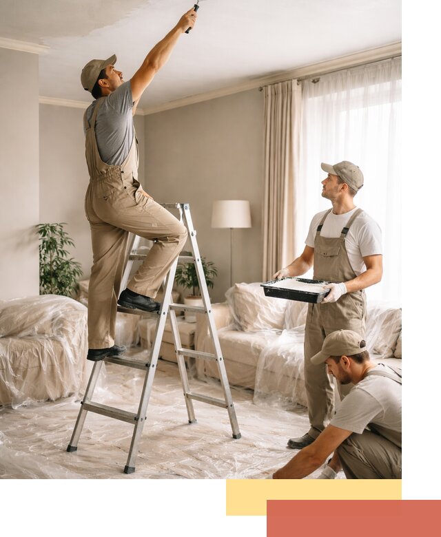 Покраска потолков акриловой краской в Череповце качественно и быстро