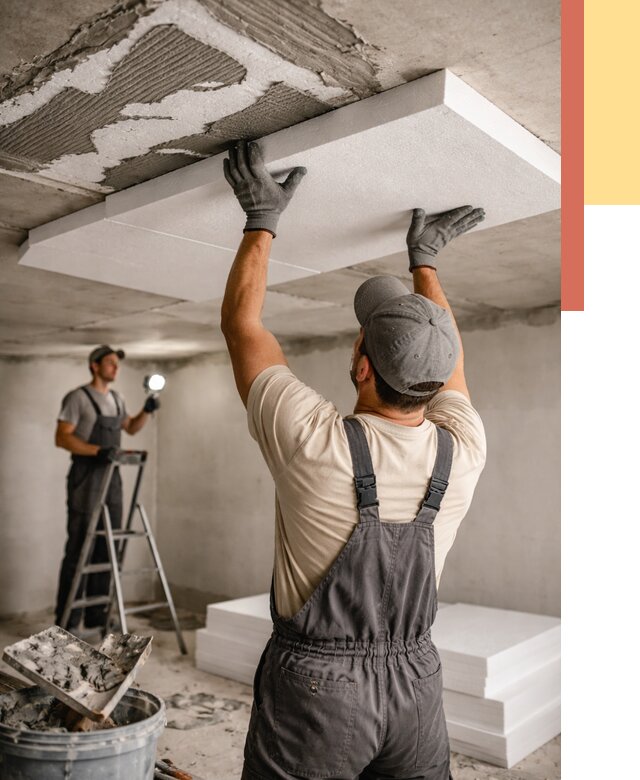 Утепление потолка пенопластом в Череповце от 4599 руб/м2 — недорого и быстро | ОТДЕЛОЧНИК-Чрп