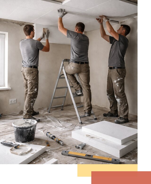 Утепление потолка пенопластом в Череповце быстро и качественно